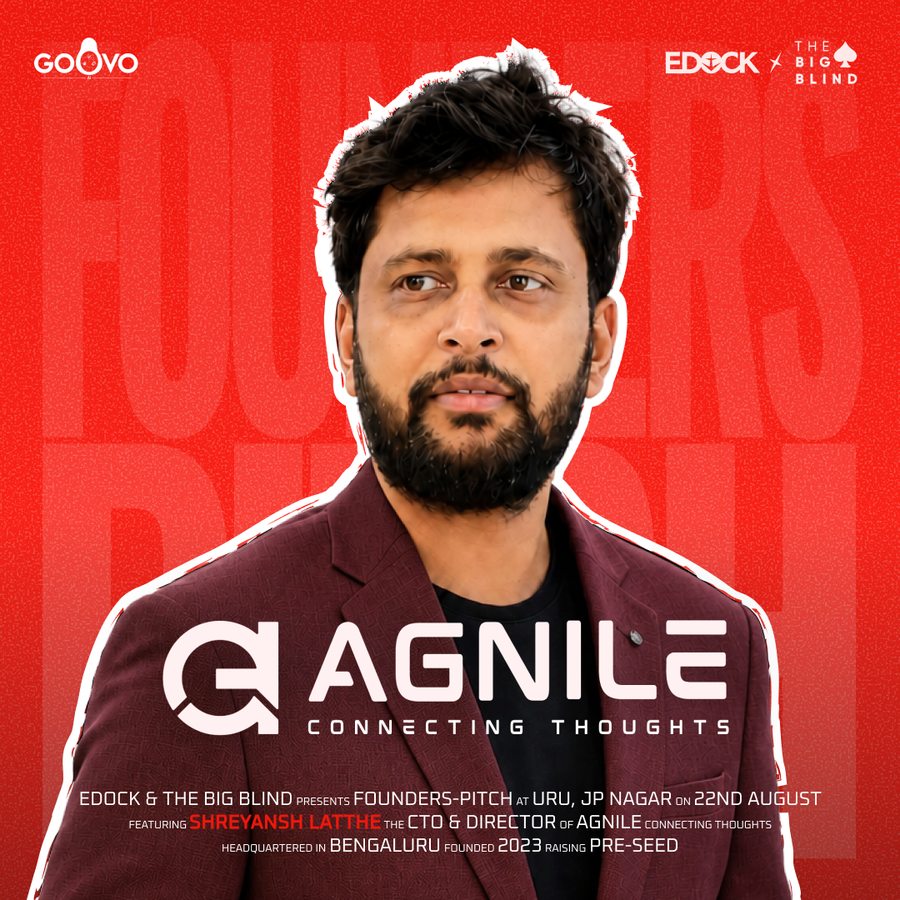 Shreyansh Latthe, CTO & Director of Agnile — connecting thoughts. Bengaluru,
                founded 2023, raising pre-seed.