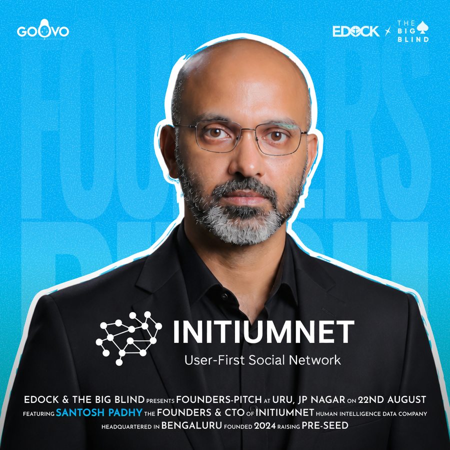 Santosh Padhy, Founder & CTO of Initiumnet — a user-first social network.
                Bengaluru, founded 2024, raising pre-seed.